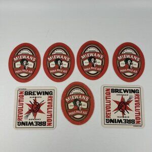McEwan's India Pale Ale - 5 & Revolution Brewing Chicago - 2 Beer Coasters